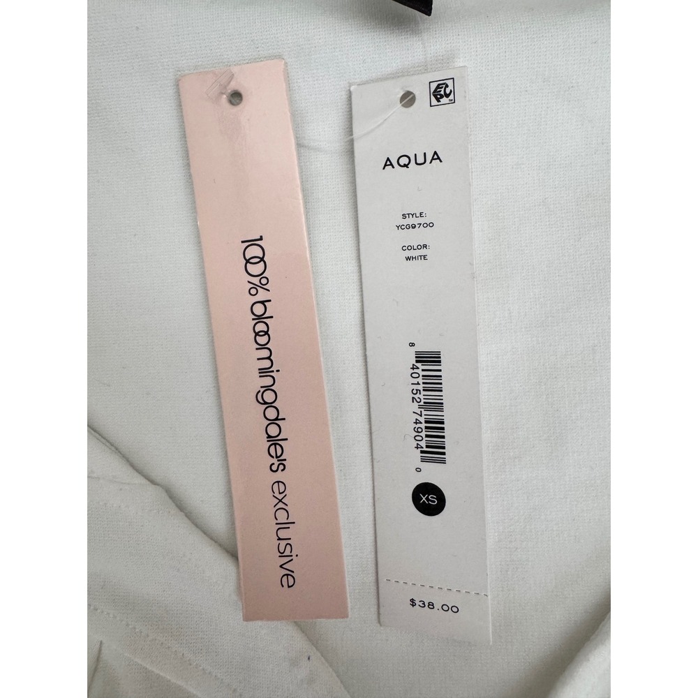 Aqua White Scoop Neck Tank Top - Picture 5 of 7